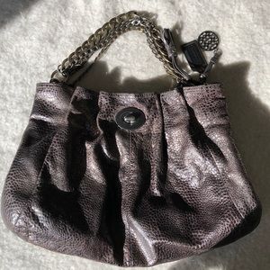 Silver and Bronze Metallic Shoulder Bag